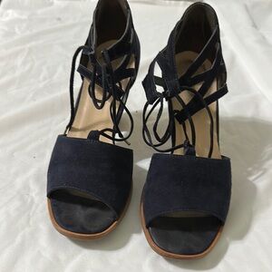 Women's Black Strappy Heels